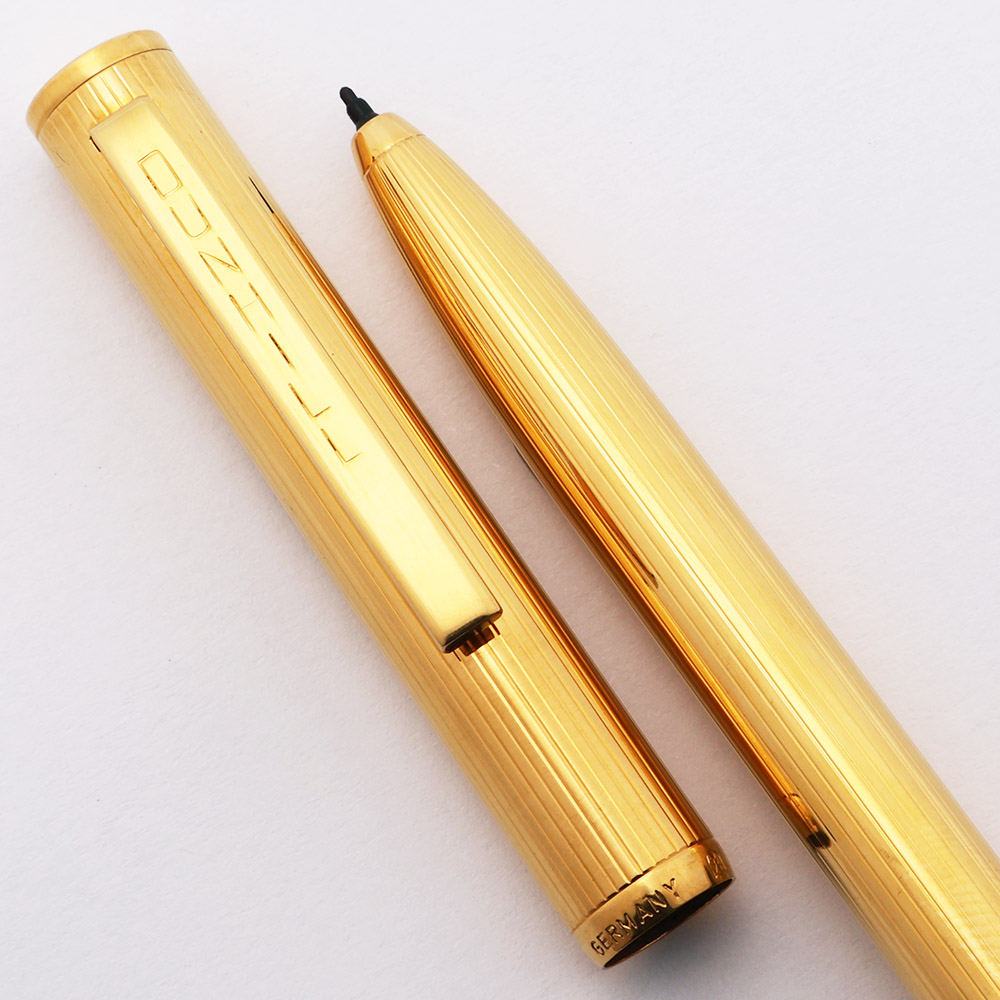 Dunhill Rollerball Pen (Germany, 1980s) - Gold-Filled, Pinstriped